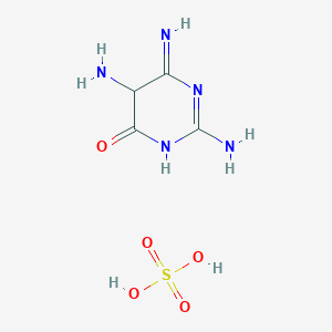 2,5-diamino-4-imino-1H-pyrimidin-6-one;sulfuric acid