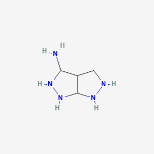 molecular formula C4H11N5 B12353981 1,2,3,3a,4,5,6,6a-Octahydropyrazolo[3,4-c]pyrazol-4-amine 