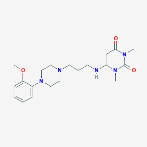 molecular formula C20H31N5O3 B12353984 6-[3-[4-(2-Methoxyphenyl)piperazin-1-yl]propylamino]-1,3-dimethyl-1,3-diazinane-2,4-dione 