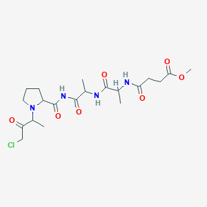 Methyl 4-[[1-[[1-[[1-(4-chloro-3-oxobutan-2-yl)pyrrolidine-2-carbonyl]amino]-1-oxopropan-2-yl]amino]-1-oxopropan-2-yl]amino]-4-oxobutanoate