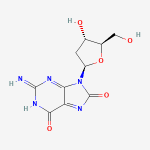 molecular formula C10H11N5O5 B12353999 9-[(2R,4S,5R)-4-hydroxy-5-(hydroxymethyl)oxolan-2-yl]-2-iminopurine-6,8-dione 