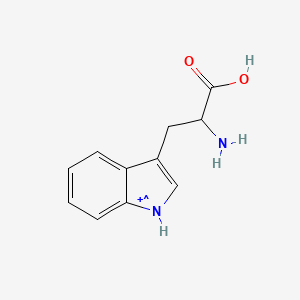 molecular formula C11H12N2O2+ B1235400 色氨酸阳离子自由基 