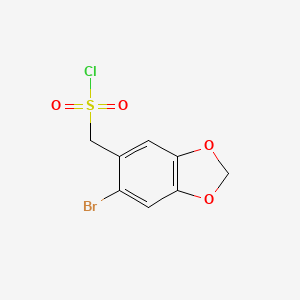 (6-Bromo-2H-1,3-benzodioxol-5-YL)methanesulfonyl chloride