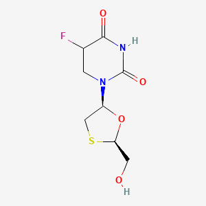 5-fluoro-1-[(2R,5S)-2-(hydroxymethyl)-1,3-oxathiolan-5-yl]-1,3-diazinane-2,4-dione