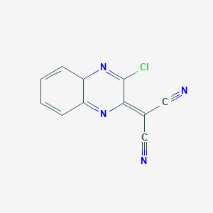 molecular formula C11H5ClN4 B12354031 2-(3-chloro-4aH-quinoxalin-2-ylidene)propanedinitrile 