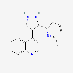 4-[3-(6-Methylpyridin-2-yl)pyrazolidin-4-yl]quinoline