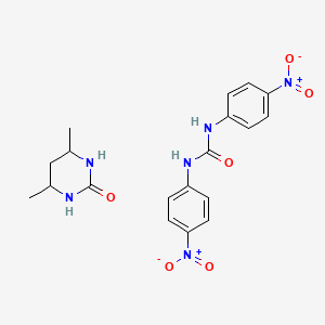 1,3-Bis(4-nitrophenyl)urea;4,6-dimethyl-1,3-diazinan-2-one