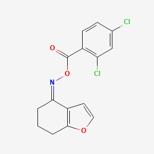 molecular formula C15H11Cl2NO3 B1235407 4-{[(2,4-Dichlorobenzoyl)oxy]imino}-4,5,6,7-tetrahydro-1-benzofuran 
