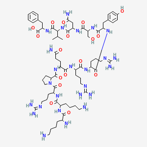 molecular formula C70H115N25O17 B12354112 H-DL-Lys-DL-Lys-DL-Arg-DL-Pro-DL-Gln-DL-Arg-DL-Arg-DL-Tyr-DL-Ser-DL-Asn-DL-Val-DL-Phe-OH 