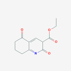 molecular formula C12H13NO4 B12354136 Ethyl 2,5-dioxo-3,6,7,8-tetrahydroquinoline-3-carboxylate 