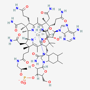 Cobinamide, Co-(5'-deoxyadenosin-5'-yl)-, f-(dihydrogen phosphate),inner salt, 3'-ester with(5,6-dimethyl-1-a-D-ribofuranosyl-1H-benzimidazole-kN3)