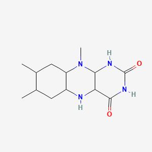 molecular formula C13H22N4O2 B12354155 7,8,10-Trimethyl-1,4a,5,5a,6,7,8,9,9a,10a-decahydrobenzo[g]pteridine-2,4-dione 