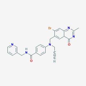 4-[(7-bromo-2-methyl-4-oxo-4aH-quinazolin-6-yl)methyl-prop-2-ynylamino]-N-(pyridin-3-ylmethyl)benzamide