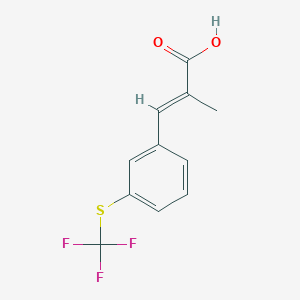 (2E)-2-Methyl-3-{3-[(trifluoromethyl)sulfanyl]phenyl}prop-2-enoic acid