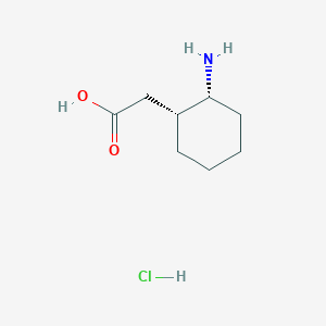 2-[(1R,2R)-2-aminocyclohexyl]acetic acid hydrochloride