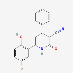 6-(5-Bromo-2-hydroxyphenyl)-2-oxo-4-phenylpiperidine-3-carbonitrile