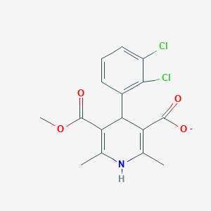 molecular formula C16H14Cl2NO4- B12354255 4-(2,3-Dichlorophenyl)-5-methoxycarbonyl-2,6-dimethyl-1,4-dihydropyridine-3-carboxylate 