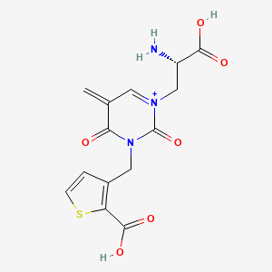 3-[[3-[(2S)-2-amino-2-carboxyethyl]-5-methylidene-2,6-dioxopyrimidin-3-ium-1-yl]methyl]thiophene-2-carboxylic acid