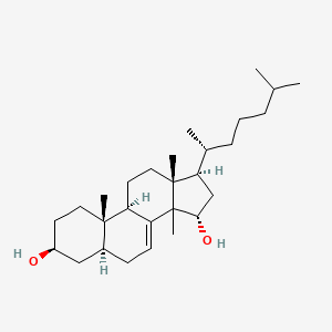 molecular formula C28H48O2 B1235438 14-Methylcholest-7-en-3,15-diol CAS No. 64812-05-1