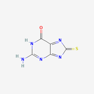 molecular formula C5H3N5OS B12354394 2-Amino-6-hydroxy-8H-purine-8-thione 