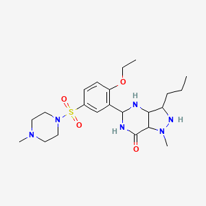 5-[2-ethoxy-5-(4-methylpiperazin-1-yl)sulfonylphenyl]-1-methyl-3-propyl-3,3a,4,5,6,7a-hexahydro-2H-pyrazolo[4,3-d]pyrimidin-7-one