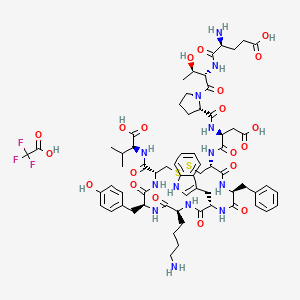 molecular formula C66H86F3N13O20S2 B12354451 Urotensin II (114-124), human (TFA) 