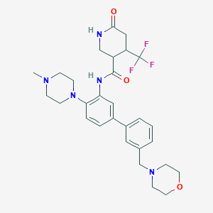 N-[2-(4-methylpiperazin-1-yl)-5-[3-(morpholin-4-ylmethyl)phenyl]phenyl]-6-oxo-4-(trifluoromethyl)piperidine-3-carboxamide