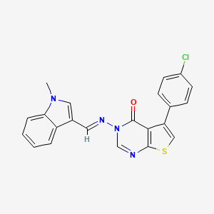 5-(4-chlorophenyl)-3-{[(1E)-(1-methyl-1H-indol-3-yl)methylene]amino}thieno[2,3-d]pyrimidin-4(3H)-one