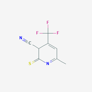 6-methyl-2-sulfanylidene-4-(trifluoromethyl)-3H-pyridine-3-carbonitrile