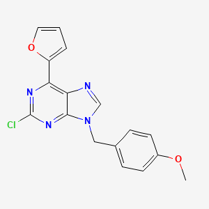 2-Chloro-6-(2-furyl)-9-[(4-methoxyphenyl)methyl]purine