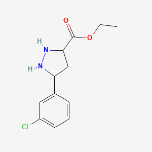 Ethyl 5-(3-chlorophenyl)pyrazolidine-3-carboxylate