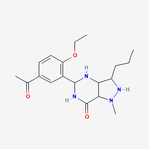 5-(5-acetyl-2-ethoxyphenyl)-1-methyl-3-propyl-3,3a,4,5,6,7a-hexahydro-2H-pyrazolo[4,3-d]pyrimidin-7-one