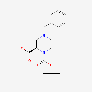 (2R)-4-benzyl-1-[(2-methylpropan-2-yl)oxycarbonyl]piperazine-2-carboxylate