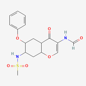 N-[7-(methanesulfonamido)-4-oxo-6-phenoxy-4a,5,6,7,8,8a-hexahydrochromen-3-yl]formamide