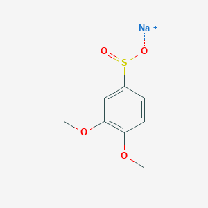 molecular formula C8H9NaO4S B12354667 Sodium 3,4-dimethoxybenzene-1-sulfinate 