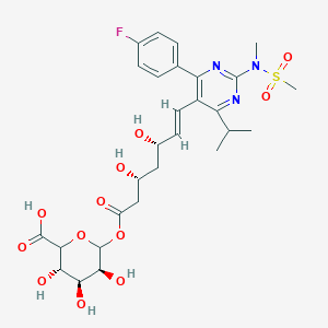 (3S,4S,5S)-6-[(E,3R,5S)-7-[4-(4-fluorophenyl)-2-[methyl(methylsulfonyl)amino]-6-propan-2-ylpyrimidin-5-yl]-3,5-dihydroxyhept-6-enoyl]oxy-3,4,5-trihydroxyoxane-2-carboxylic acid