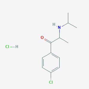 molecular formula C12H17Cl2NO B12354700 1-(4-Chlorophenyl)-2-[(1-methylethyl)amino]-1-propanone,monohydrochloride CAS No. 2749504-71-8