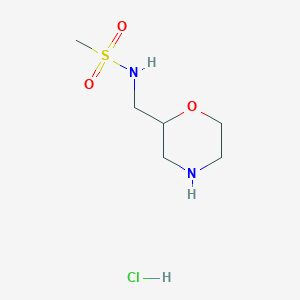 molecular formula C6H15ClN2O3S B12354743 N-[(morpholin-2-yl)methyl]methanesulfonamide hydrochloride 