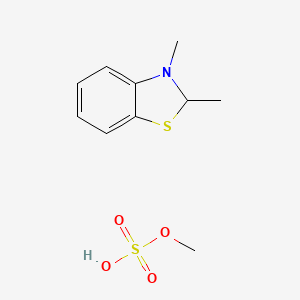 molecular formula C10H15NO4S2 B12354762 2,3-dimethyl-2H-1,3-benzothiazole;methyl hydrogen sulfate 