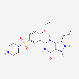 5-(2-ethoxy-5-piperazin-1-ylsulfonylphenyl)-1-methyl-3-propyl-3,3a,4,5,6,7a-hexahydro-2H-pyrazolo[4,3-d]pyrimidin-7-one