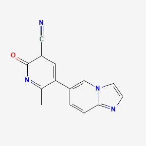 molecular formula C14H10N4O B12354802 5-imidazo[1,2-a]pyridin-6-yl-6-methyl-2-oxo-3H-pyridine-3-carbonitrile 