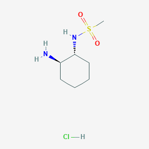 rac-N-[(1R,2R)-2-aminocyclohexyl]methanesulfonamide hydrochloride, trans