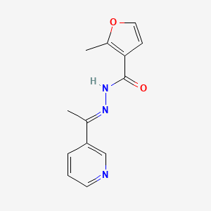 molecular formula C13H13N3O2 B1235482 2-甲基-N-[(E)-1-吡啶-3-基乙叉基氨基]呋喃-3-甲酰胺 