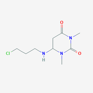 molecular formula C9H16ClN3O2 B12354823 6-(3-Chloropropylamino)-1,3-dimethyl-1,3-diazinane-2,4-dione 