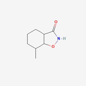 molecular formula C8H13NO2 B12354846 7-Methyl-3a,4,5,6,7,7a-hexahydro-1,2-benzoxazol-3-one 