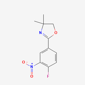 molecular formula C11H11FN2O3 B1235485 2-(4-fluoro-3-nitrophenyl)-4,4-dimethyl-5H-oxazole 
