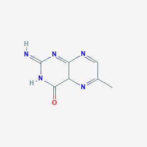 molecular formula C7H7N5O B12354856 2-imino-6-methyl-4aH-pteridin-4-one 