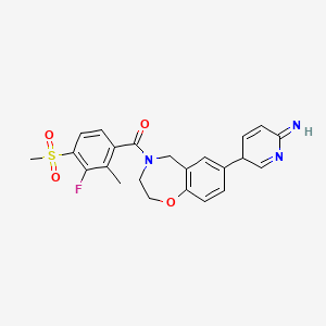 (3-fluoro-2-methyl-4-methylsulfonylphenyl)-[7-(6-imino-3H-pyridin-3-yl)-3,5-dihydro-2H-1,4-benzoxazepin-4-yl]methanone