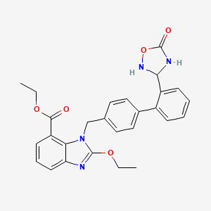 Ethyl 2-ethoxy-3-[[4-[2-(5-oxo-1,2,4-oxadiazolidin-3-yl)phenyl]phenyl]methyl]benzimidazole-4-carboxylate