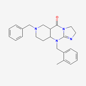 11-Benzyl-2-[(2-methylphenyl)methyl]-2,4,7,11-tetrazatricyclo[7.4.0.03,7]tridec-3-en-8-one